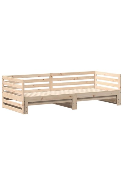vidaxl Pat de zi cu extensie extensibilă fără saltea 80x200 cm
