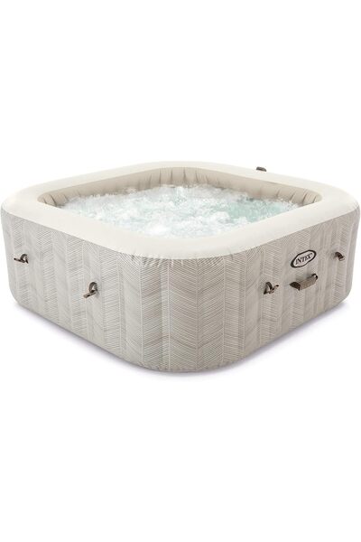 Intex PureSpa 28472EX - Inflatable Whirlpool Chevron Deluxe Square, 6 People,...