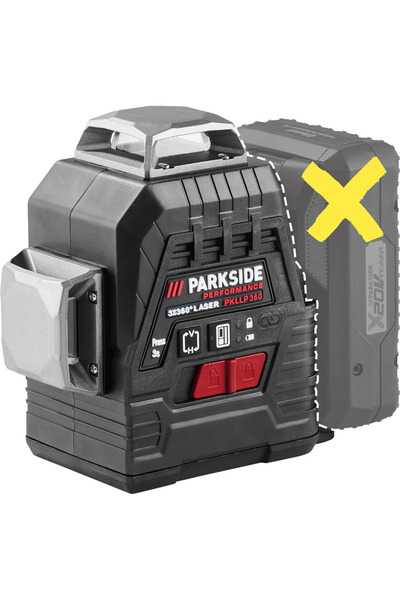 PARKSIDE Nivelă laser cu baterie PKLLP 3360, Laser verde 3 x 360 ° Autonivela...