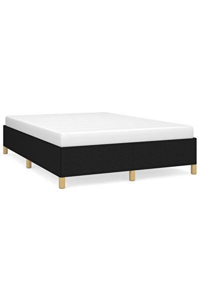 vidaxl Cadru de pat fără saltea, negru, 140x190 cm, textil