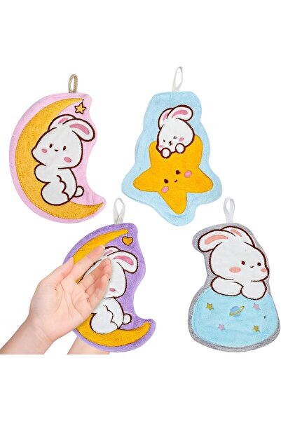 Arabest 4Pcs Absorbent Hand Towel, Creative Unique Hand Towel, Super Soft Cor...
