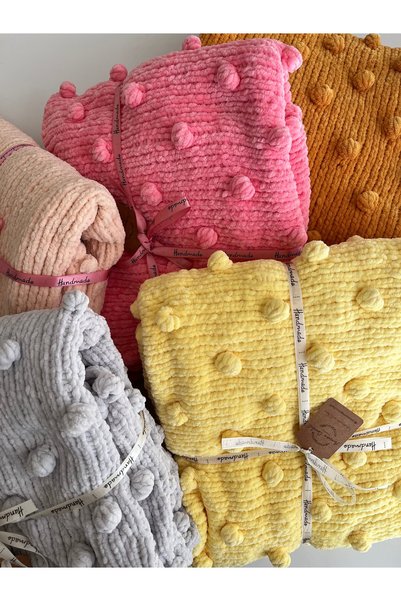 FLY LIFE Hand Knitted Velvet Baby Blanket