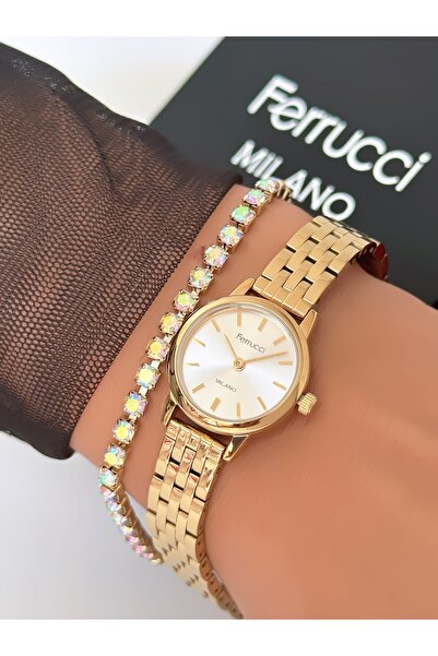Ferrucci Steel Strap Minimal Case 2 Year Warranty 3 Atm Waterproof Women's Wr...