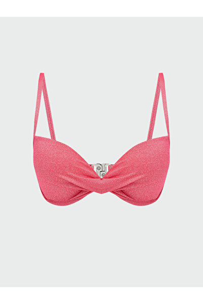 LC Waikiki Top de bikini lucios, fără burete