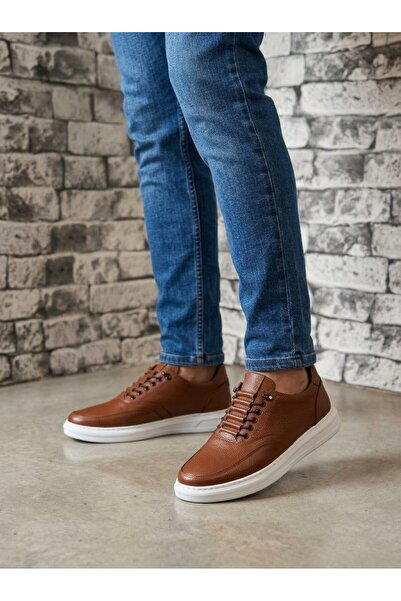 Anka Premium Pebble Deri - Spor-Şık Erkek Sneaker (Elastik Detaylı)