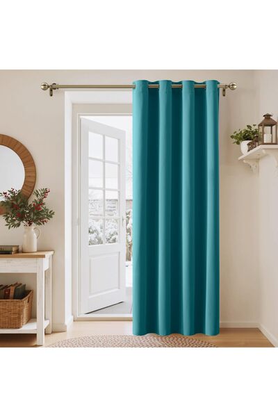 PONY DANCE Perdea Tip Blackout, PONY DANCE, Termoizolanta, 140x240 cm, Turquoise