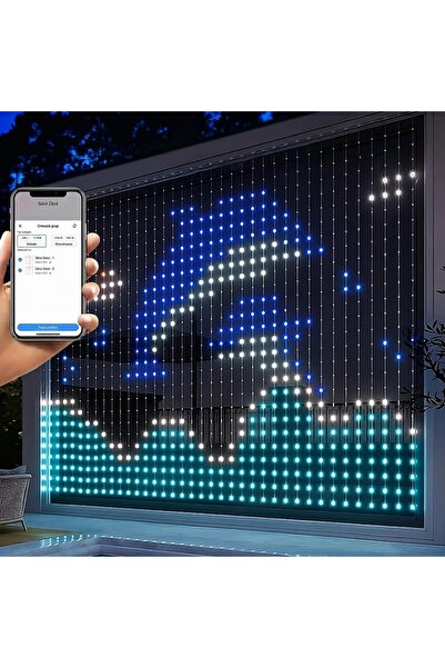MIULEE Perdea Luminoasa Smart, 400 LED, Control prin Aplicatie si Telecomanda...