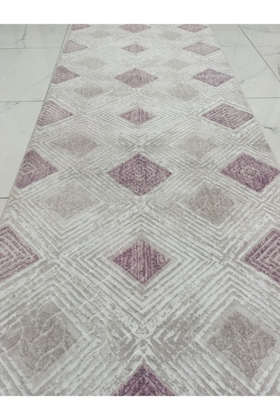 Antik HALI Modern Desenli, Bambu Dokulu, Kaymaz Tabanlı, Yıkanabilir 4 Mevsim...