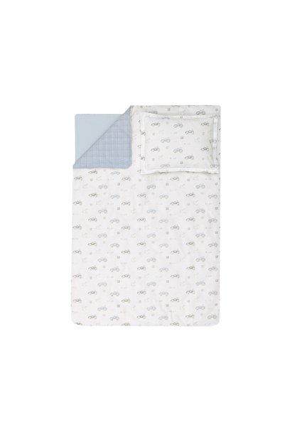 Yataş Mini Angy Printed 100% Cotton Baby Duvet Cover Set - Blue