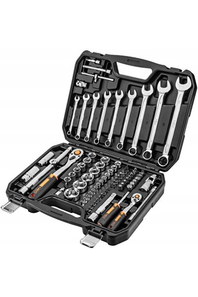 NO BRAND Neo Tools Chei tubulare 82 piese Set de scule 1/4, 1/2 CrV în valiză