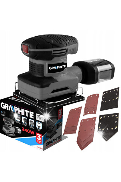 graphite Mașină de șlefuit oscilantă de 240W, 110*100MM, cu bază