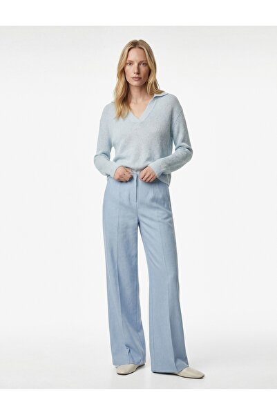 Koton talie înaltă Pantaloni lungi din țesătură cu picioare largi