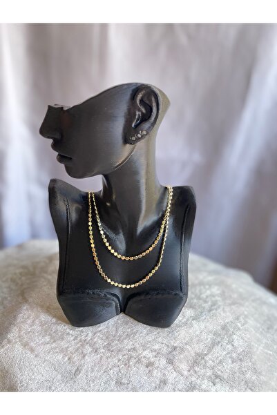 Şahmaran Takı VIP 14K Altın Kaplama Pirinç Çift Dolanabilir Choker Dorika Ezm...
