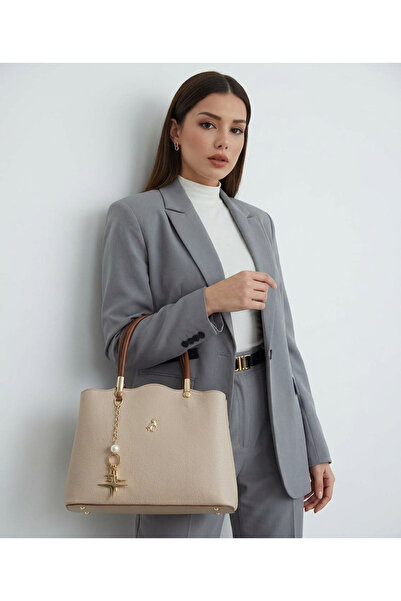 Miami Polo Club Women's Charm Handbag with Adjustable Long Strap