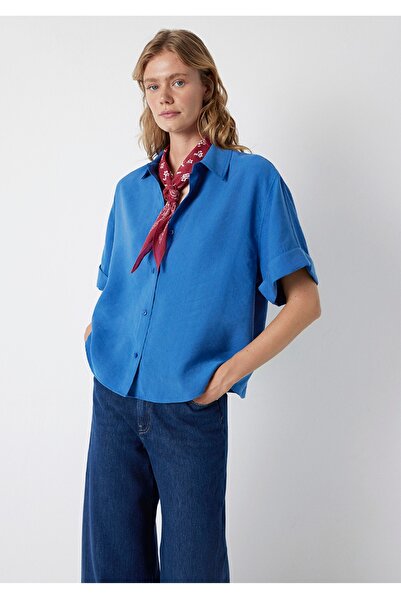 Mavi Cămașă supradimensionată (oversize) din amestec modal (tencel).