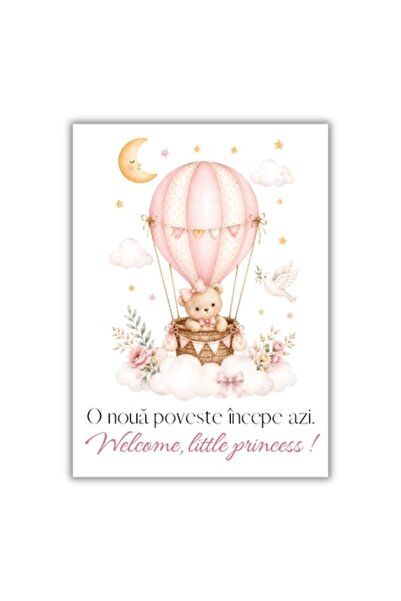 OEM Felicitare 13x18 cm cu plic, botez fetiță, model 1