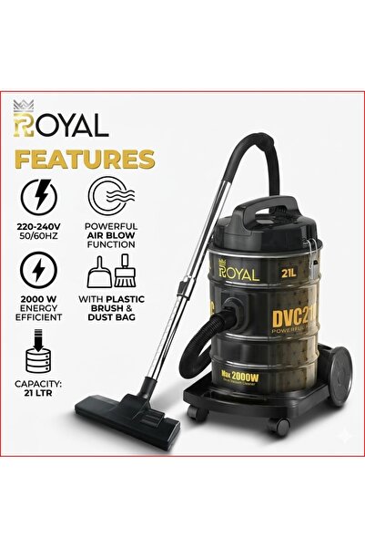alharbi22est Vacuum Cleaner with 21 L Bucket Royal 2000W
