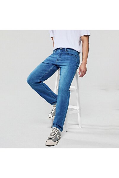 Giordano Men Tapered Stretch Denim Indigo Jeans