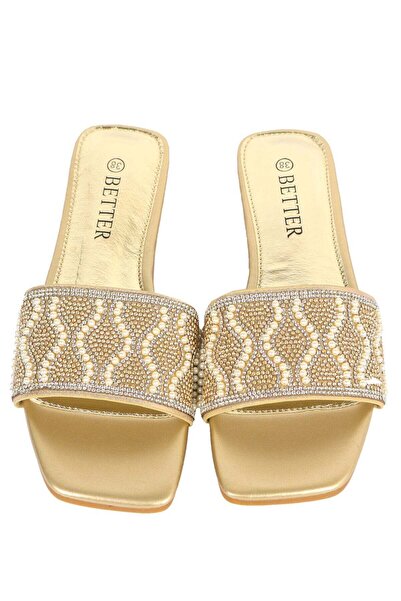 Better Deal Ladies Flat Sandal Gold