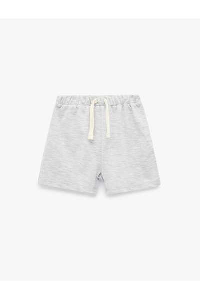 Koton Beli Lace-Up Regular Fit Cotton Shorts
