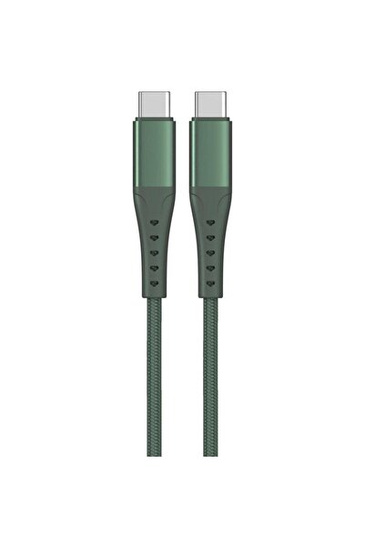 lemontti Cablu Bending Aluminum Type-C la Type-C, Fast Charge, PD 60W, 2m, Verde