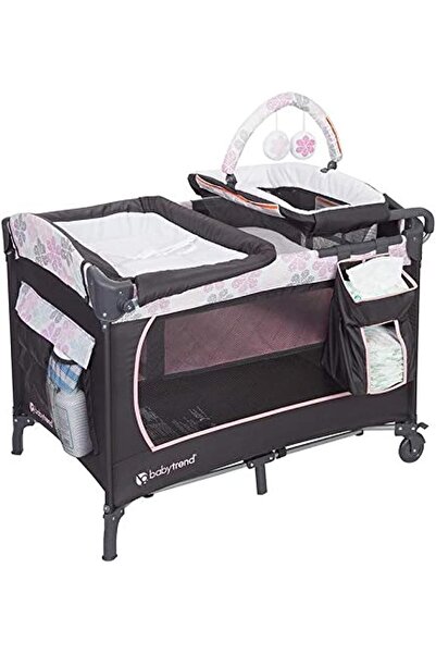 babytrend مجموعة غرفة الأطفال الفاخرة من بيبي تريند، ليل سنوز، بنقشة الزهور ا...
