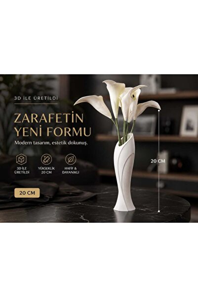 Aura Ve Line Modern Dekoratif Vazo Hediyelik (Çiçek Dahil Değildir)