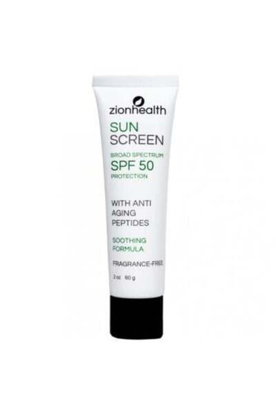 Zion Health كريم واقي شمس بالالوفيرا والبيبتايد مقاوم للشيخوخه بعامل SPF 50 م...