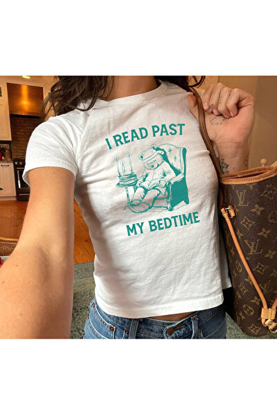 Grafftee Clothing I Read Past My Bedtime Printed Women's Body Tee
