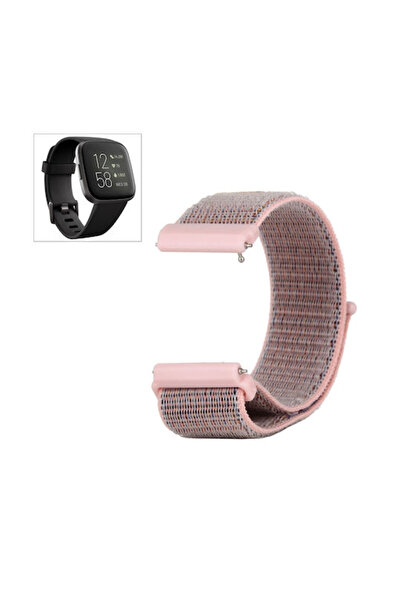 OEM Λουράκι Υφασμάτινο Ροζ για Fitbit Versa, Fitbit Versa 2