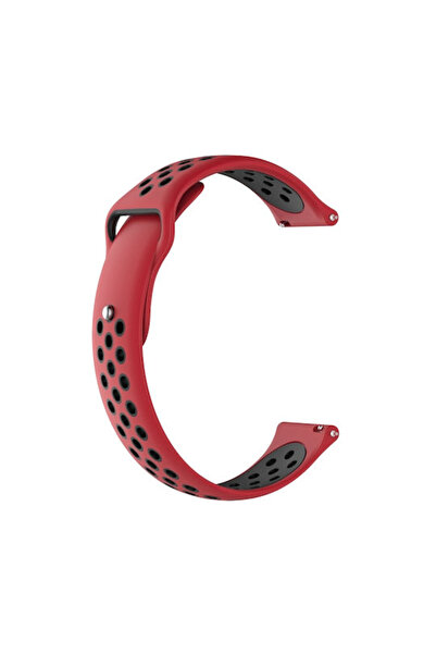 OEM Λουράκι Σιλικόνης με Τρύπες Δίχρωμο Huawei Watch GT 6 41mm Κόκκινο Μαύρο