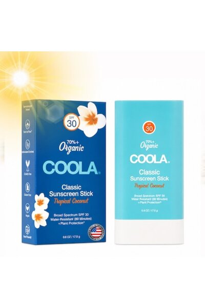 Coola Stick de protecție solară, California, SUA, SPF 30, filtru cu spectru l...