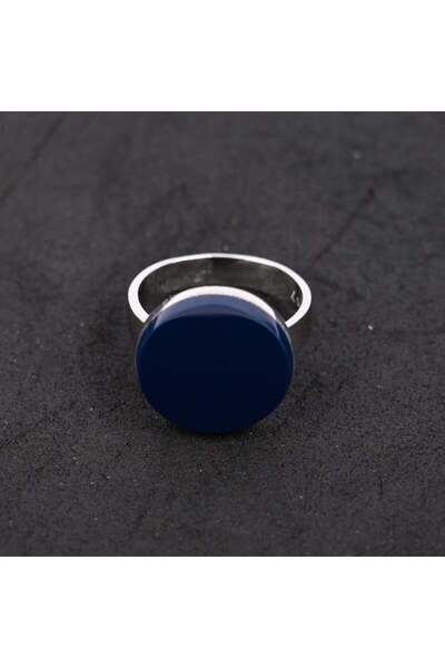 Ring Royal ring, 925 sterling silver - navy blue