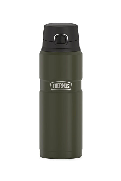 Thermos زجاجة SS معزولة بالفراغ باللون الأخضر العسكري سعة 710 مل