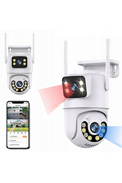 Kraft&dele Cameră de exterior Wifi Rotativă Duală 2x 4MP QHD IP Înregistrare ...