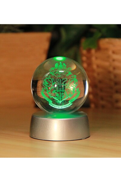 HEDİYEBİZİZ Harry Potter 3 Boyutlu Kristalleşmiş Cam Işıklı Küre