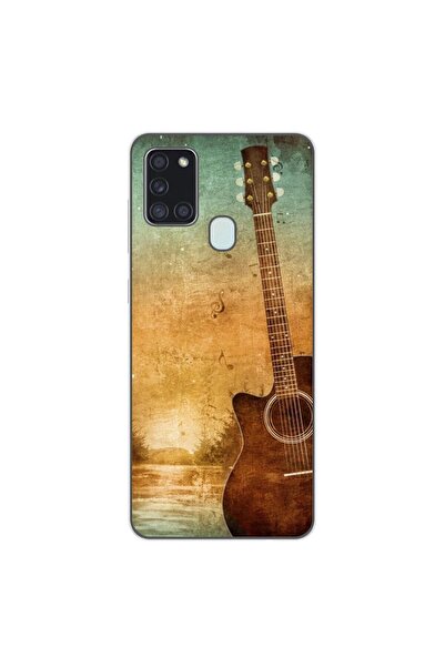 OEM Калъф, съвместим със Samsung Galaxy A21s, силиконов гел TPU, с винтидж де...