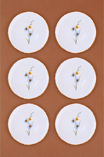 tabakevi Tabak Evi Porcelain Azalea Cake Plate 19,50cm Aly1 6 Pieces for 6 Pe...