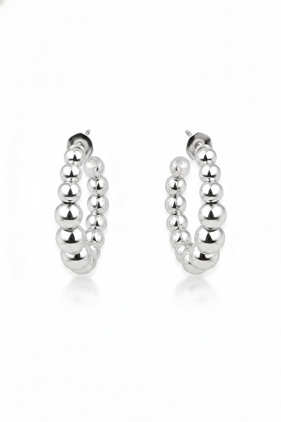 Jack Ferrero Stylish Ball-In-Ball Design Silver Color Hoop Earrings - Modern ...