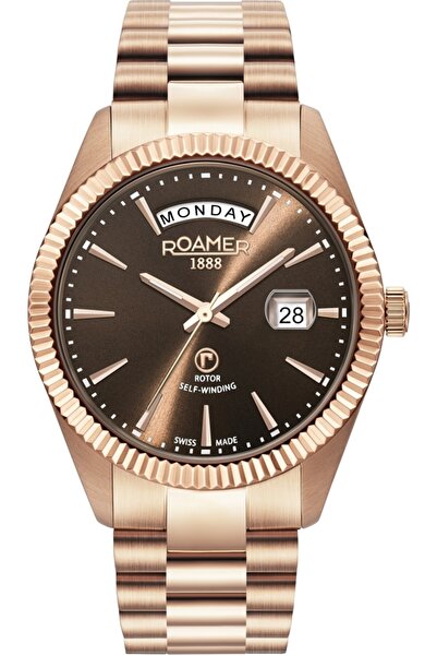 Roamer Ceas bărbătesc 981662 49 65 90 aur roz clasic