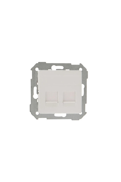 Kontakt-Simon Simon 82 Husă dublă priză ICT 2xRJ plat cu adaptor și obturator...