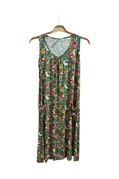 GOOD NİGHT Thick Straps, Thin Pockets, Plus Size Dress