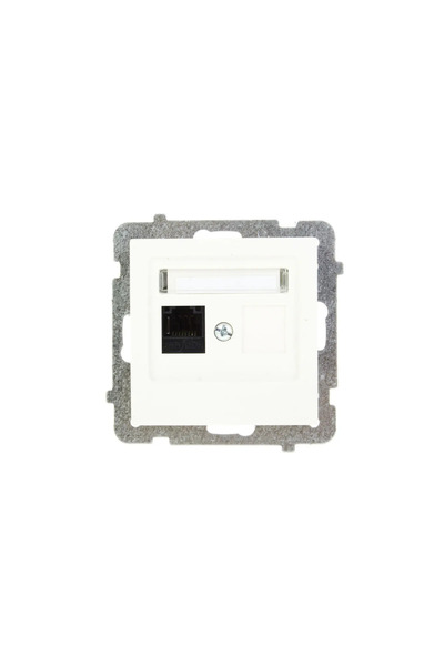 OSPEL Priză computer AS single cat 5e ecru (GPK-1g/K/m/27)