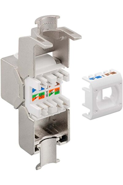 goobay Conector tip Keystone, mamă, metalic, mufă RJ45, CAT 8.1 STP