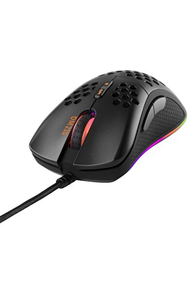 DELTACO Mouse de gaming DM210 cu fir, ultraușor, RGB, negru