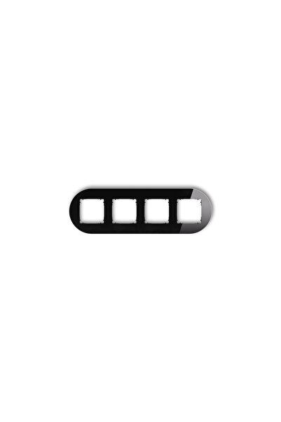 KARLIK ICON Ramă universală cvadruplă rotundă - efect de sticlă (ramă: negru ...