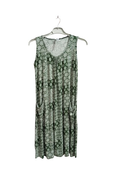 GOOD NİGHT Thick Straps, Thin Pockets, Plus Size Dress