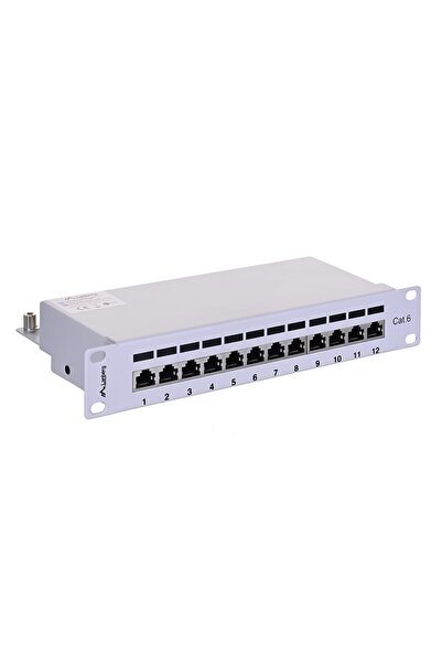 Lanberg Patch Panel 12 porturi 1U 10 inch cat.6 FTP ecranat gri