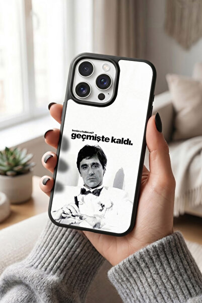 Snacase Apple iPhone 15 Pro Uyumlu Scarface Tasarımlı Glossy Premium Kılıf