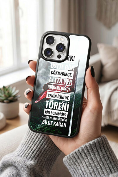Snacase Apple iPhone 15 Pro Max Uyumlu Türk Bayrağı Tasarımlı Parlak Premium ...